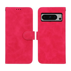 Handytasche Stand Schutzhülle Flip Leder Hülle L01Z für Google Pixel 8 Pro 5G Pink