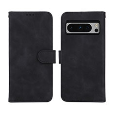 Handytasche Stand Schutzhülle Flip Leder Hülle L01Z für Google Pixel 8 Pro 5G Schwarz