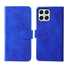 Handytasche Stand Schutzhülle Flip Leder Hülle L01Z für Huawei Honor X8 4G Blau