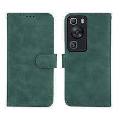 Handytasche Stand Schutzhülle Flip Leder Hülle L01Z für Huawei P60 Grün