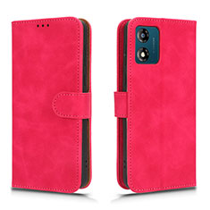 Handytasche Stand Schutzhülle Flip Leder Hülle L01Z für Motorola Moto E13 Pink