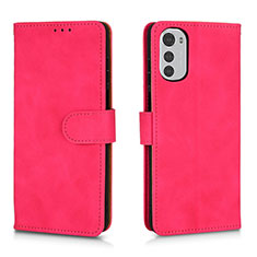 Handytasche Stand Schutzhülle Flip Leder Hülle L01Z für Motorola Moto E32 Pink