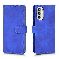 Handytasche Stand Schutzhülle Flip Leder Hülle L01Z für Motorola Moto Edge (2022) 5G Blau