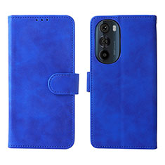 Handytasche Stand Schutzhülle Flip Leder Hülle L01Z für Motorola Moto Edge 30 Pro 5G Blau