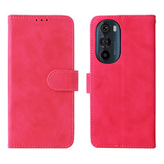 Handytasche Stand Schutzhülle Flip Leder Hülle L01Z für Motorola Moto Edge Plus (2022) 5G Pink