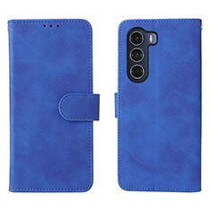 Handytasche Stand Schutzhülle Flip Leder Hülle L01Z für Motorola Moto Edge S30 5G Blau