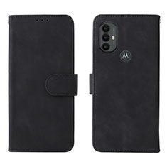 Handytasche Stand Schutzhülle Flip Leder Hülle L01Z für Motorola Moto G Power (2022) Schwarz