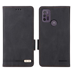 Handytasche Stand Schutzhülle Flip Leder Hülle L01Z für Motorola Moto G10 Power Schwarz