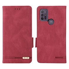 Handytasche Stand Schutzhülle Flip Leder Hülle L01Z für Motorola Moto G20 Rot