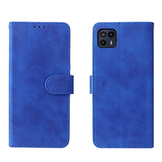 Handytasche Stand Schutzhülle Flip Leder Hülle L01Z für Motorola Moto G50 5G Blau