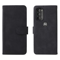 Handytasche Stand Schutzhülle Flip Leder Hülle L01Z für Motorola Moto G71 5G Schwarz