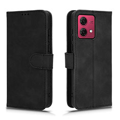 Handytasche Stand Schutzhülle Flip Leder Hülle L01Z für Motorola Moto G84 5G Schwarz