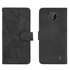 Handytasche Stand Schutzhülle Flip Leder Hülle L01Z für Nokia C10 Schwarz