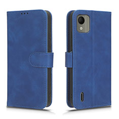 Handytasche Stand Schutzhülle Flip Leder Hülle L01Z für Nokia C110 Blau