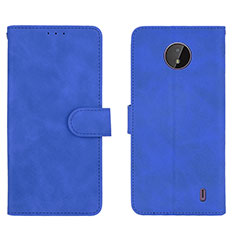 Handytasche Stand Schutzhülle Flip Leder Hülle L01Z für Nokia C20 Blau