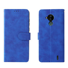 Handytasche Stand Schutzhülle Flip Leder Hülle L01Z für Nokia C30 Blau