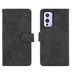 Handytasche Stand Schutzhülle Flip Leder Hülle L01Z für OnePlus 9 5G Schwarz