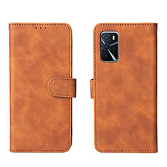 Handytasche Stand Schutzhülle Flip Leder Hülle L01Z für Oppo A16 Braun