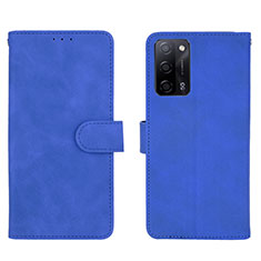 Handytasche Stand Schutzhülle Flip Leder Hülle L01Z für Oppo A53s 5G Blau