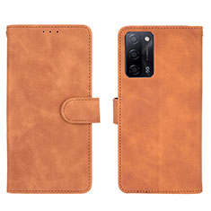 Handytasche Stand Schutzhülle Flip Leder Hülle L01Z für Oppo A53s 5G Braun