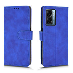 Handytasche Stand Schutzhülle Flip Leder Hülle L01Z für Oppo A57 5G Blau