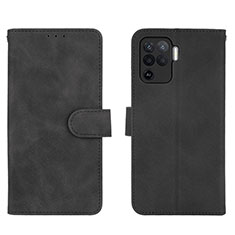 Handytasche Stand Schutzhülle Flip Leder Hülle L01Z für Oppo A94 4G Schwarz