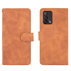 Handytasche Stand Schutzhülle Flip Leder Hülle L01Z für Oppo A95 4G Braun