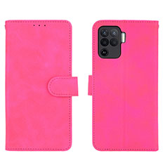 Handytasche Stand Schutzhülle Flip Leder Hülle L01Z für Oppo F19 Pro Pink