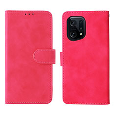 Handytasche Stand Schutzhülle Flip Leder Hülle L01Z für Oppo Find X5 5G Pink