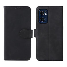 Handytasche Stand Schutzhülle Flip Leder Hülle L01Z für Oppo Find X5 Lite 5G Schwarz