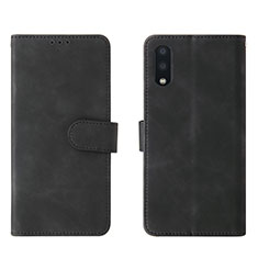 Handytasche Stand Schutzhülle Flip Leder Hülle L01Z für Samsung Galaxy A02 Schwarz