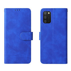 Handytasche Stand Schutzhülle Flip Leder Hülle L01Z für Samsung Galaxy A02s Blau