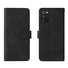 Handytasche Stand Schutzhülle Flip Leder Hülle L01Z für Samsung Galaxy A02s Schwarz