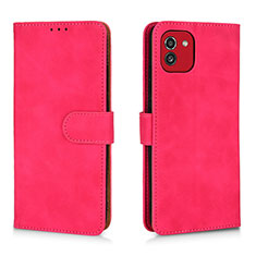 Handytasche Stand Schutzhülle Flip Leder Hülle L01Z für Samsung Galaxy A03 Pink