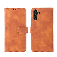 Handytasche Stand Schutzhülle Flip Leder Hülle L01Z für Samsung Galaxy A04s Braun