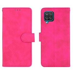 Handytasche Stand Schutzhülle Flip Leder Hülle L01Z für Samsung Galaxy A12 Pink