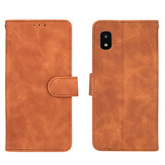 Handytasche Stand Schutzhülle Flip Leder Hülle L01Z für Samsung Galaxy A21 SC-42A Braun