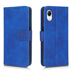Handytasche Stand Schutzhülle Flip Leder Hülle L01Z für Samsung Galaxy A23 5G SC-56C Blau