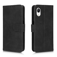 Handytasche Stand Schutzhülle Flip Leder Hülle L01Z für Samsung Galaxy A23 5G SC-56C Schwarz