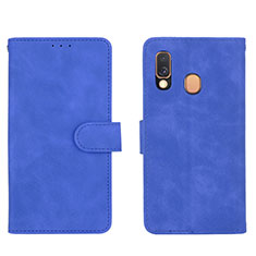 Handytasche Stand Schutzhülle Flip Leder Hülle L01Z für Samsung Galaxy A40 Blau