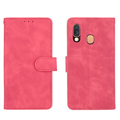 Handytasche Stand Schutzhülle Flip Leder Hülle L01Z für Samsung Galaxy A40 Pink