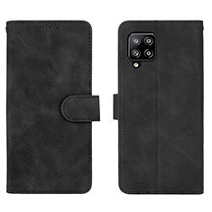 Handytasche Stand Schutzhülle Flip Leder Hülle L01Z für Samsung Galaxy A42 5G Schwarz