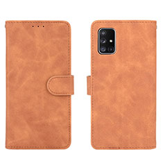 Handytasche Stand Schutzhülle Flip Leder Hülle L01Z für Samsung Galaxy A51 4G Braun