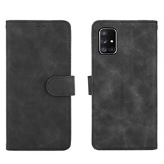 Handytasche Stand Schutzhülle Flip Leder Hülle L01Z für Samsung Galaxy A51 4G Schwarz