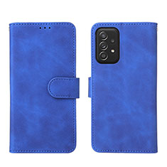 Handytasche Stand Schutzhülle Flip Leder Hülle L01Z für Samsung Galaxy A52 4G Blau