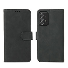 Handytasche Stand Schutzhülle Flip Leder Hülle L01Z für Samsung Galaxy A52 4G Schwarz