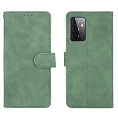 Handytasche Stand Schutzhülle Flip Leder Hülle L01Z für Samsung Galaxy A72 5G Grün