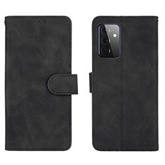 Handytasche Stand Schutzhülle Flip Leder Hülle L01Z für Samsung Galaxy A72 5G Schwarz