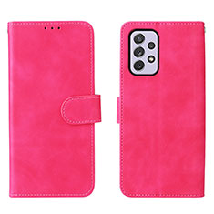 Handytasche Stand Schutzhülle Flip Leder Hülle L01Z für Samsung Galaxy A73 5G Pink