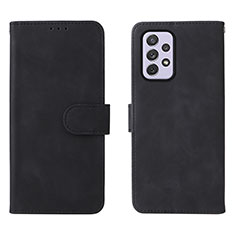 Handytasche Stand Schutzhülle Flip Leder Hülle L01Z für Samsung Galaxy A73 5G Schwarz